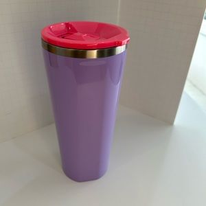 Discontinued Color “Lilac” Corkcicle 24oz. Tumbler with Neon Pink Lid